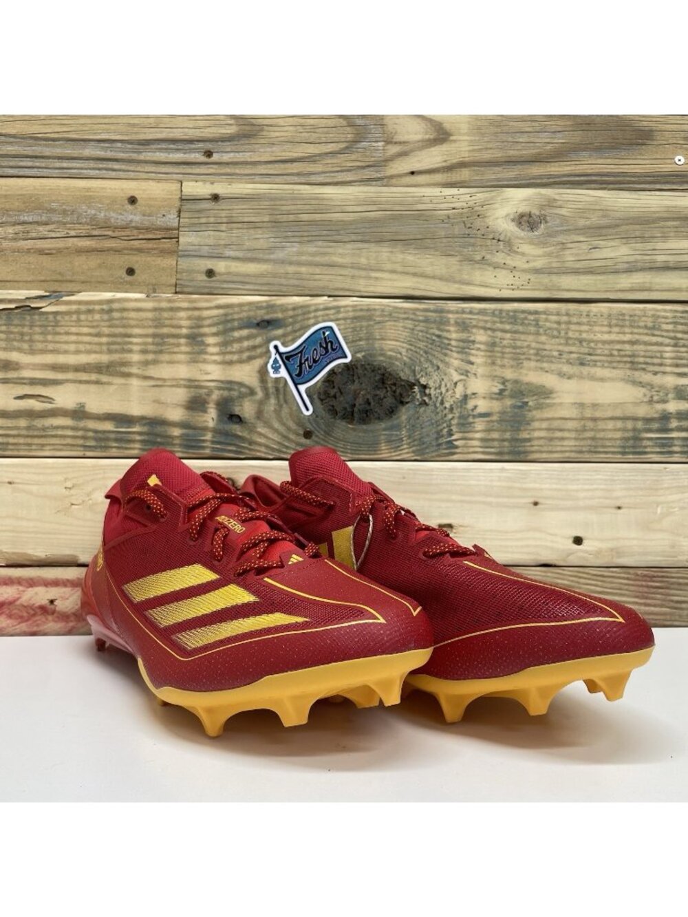Adidas SM Adizero Electric Team TB Athletic Cleats Men’s Size 15 Red Gold